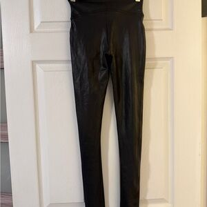 SPANX Black Faux Leather Pants